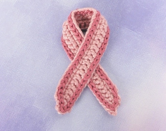 Pink Ribbon Crochet Pattern - PDF file pattern - OCTOBER is Breast Cancer Awareness Month