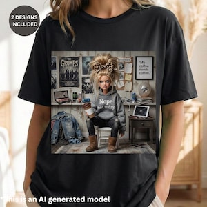 Funny Doll Meme PNG. Moody Doll T-Shirt Design. Nope Not Today. Digital Download