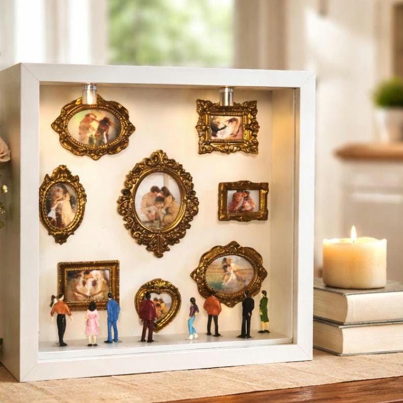 Mini Museum • 10x10 Shadow Box • Memory Display • Unique Gift for