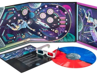 Vinyl Moon Vol 92: Dimensional Tilt - LP de luxe à trois volets avec lunettes 3D, édition VIP - Signé par l'artiste - Pinball Art