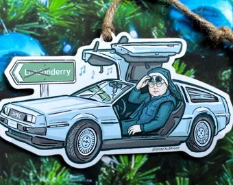 Sister Michael Christmas Ornament - Derry Girls Delorean Tribute