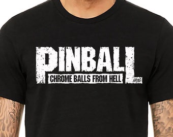 Pinball Chrome Balls From Hell - Premium Bella+Canvas Jersey Short Sleeve Tee Shirt