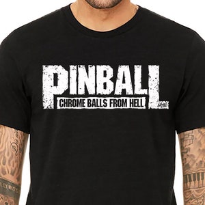 Pinball Chrome Balls From Hell Premium BellaCanvas Jersey Short Sleeve Tee Shirt image 1