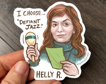 Severance Helly R. - Defiant Jazz Stickers & Magnets - Britt Lower Portrait Illustration - Waterproof Decals