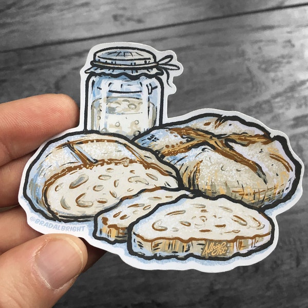 Sourdough Starter Sticker - Water Resistant Decal - FREE Shipping