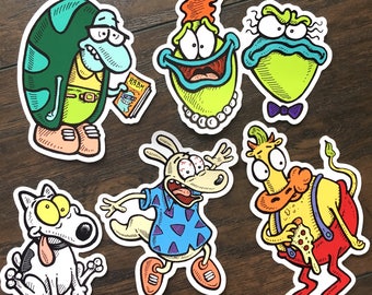 Rocko's Modern Life Stickers - Weatherproof Decals - FREE US SHIPPING