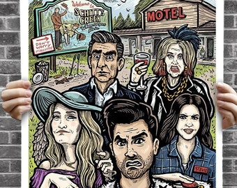 Bienvenue à Schitt's Creek - Affiche illustrée en édition limitée - Signée par l'artiste