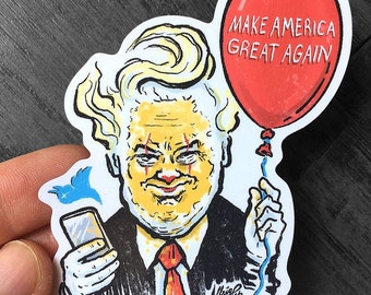 TrumPennywise - Evil Clown in Chief - Sticker Decal - FREE Shipping
