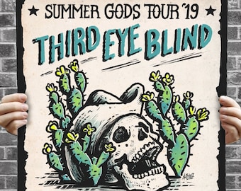 Third Eye Blind Summer Gods Tour 2019 - Live in Irving, TX, July 26 2019 - Limited ‘AP’ Artist Proof Test Print