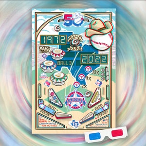 Texas Rangers 50th Anniversary 3D Poster - Test Print Artist Proof