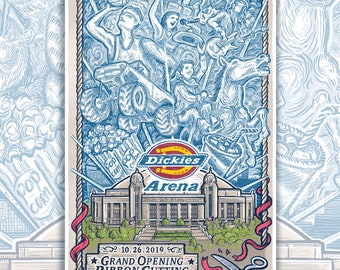 Dickies Arena Grand Opening Poster - Artist Proof