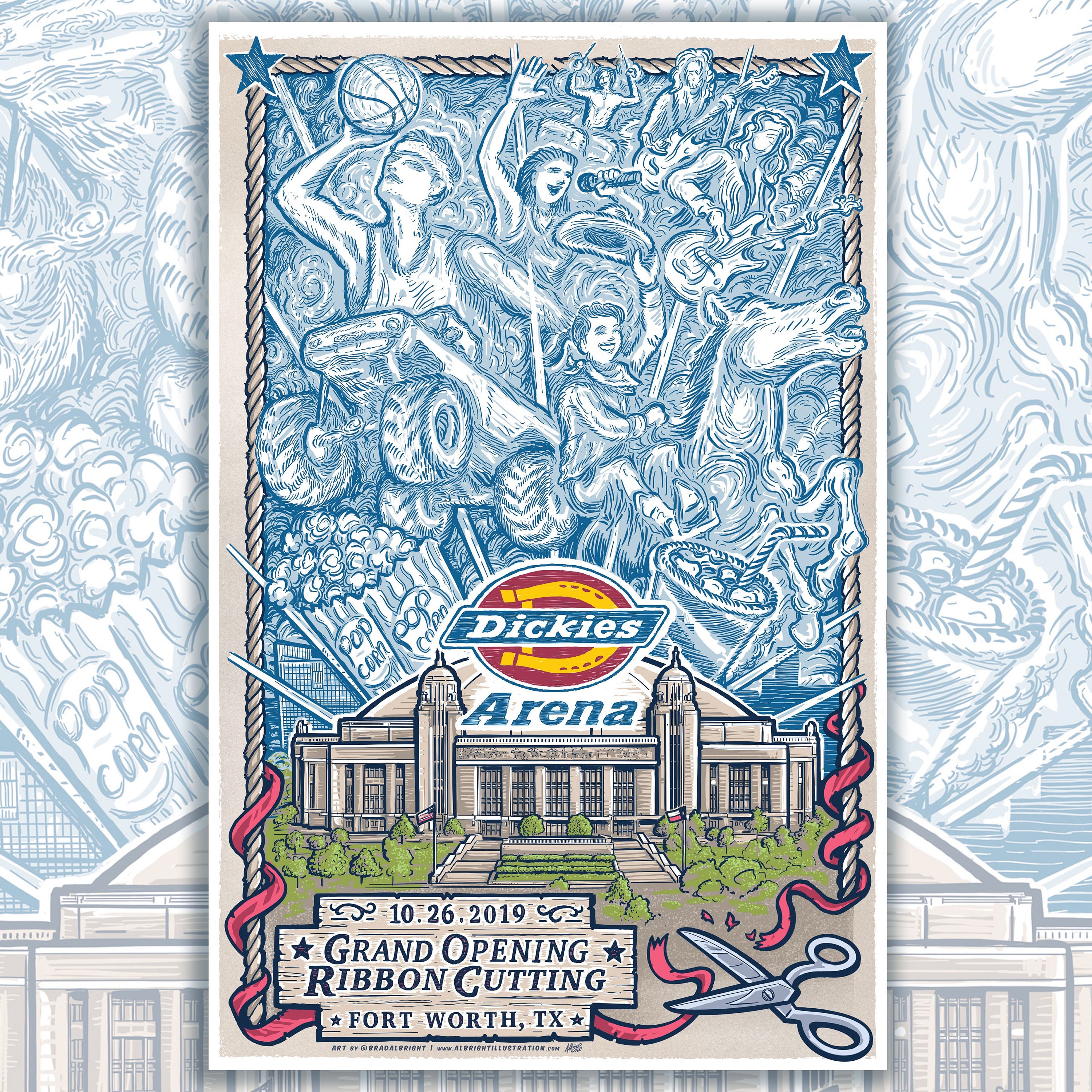 Dickies Arena Grand Opening Poster - Artist Proof