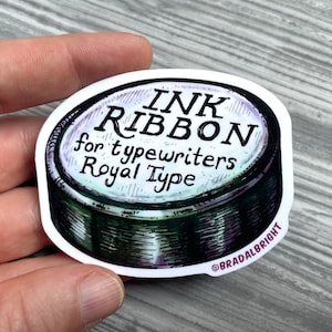 Ink Ribbon - For Typewriters, Royal Type - Res Evil Stickers & Magnets