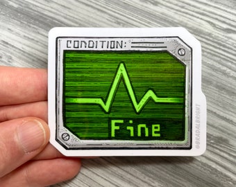 Condition: Fine - Resident Evil Health Status - Stickers & Magnets