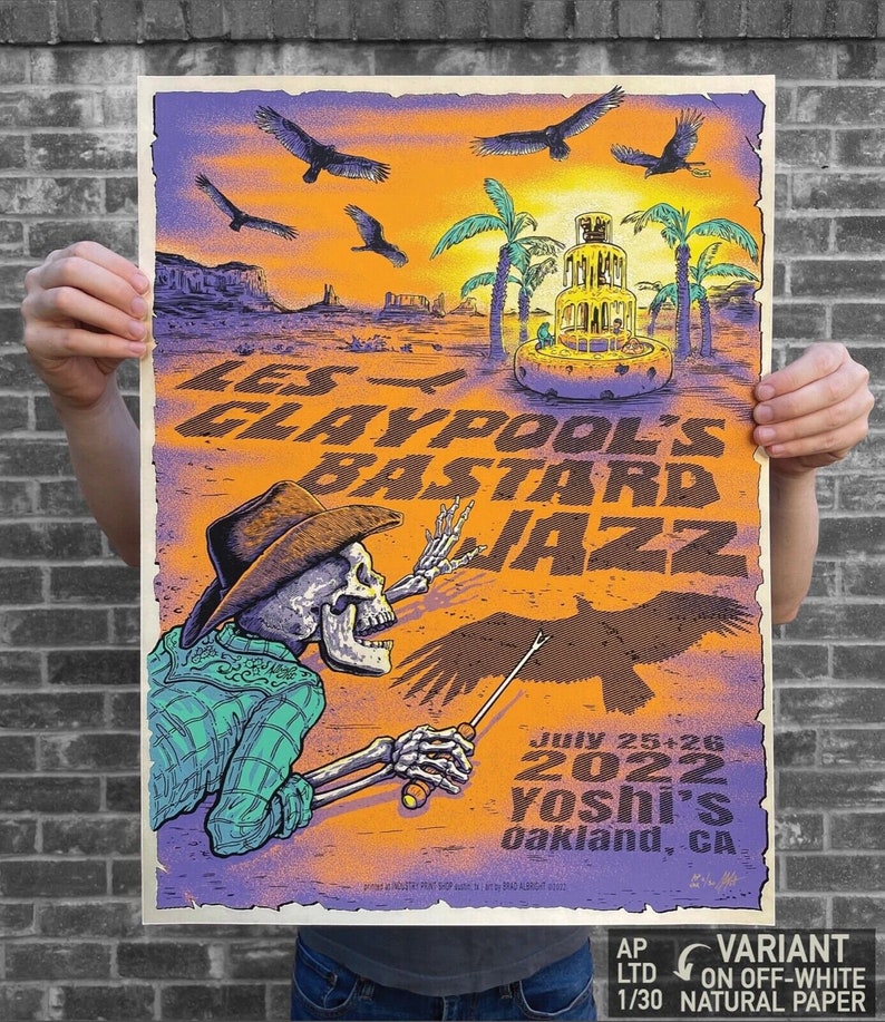 Les Claypool's Bstard Jazz LTD Artist Proof & Variant Edition Show Poster image 1