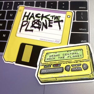 Hack The Planet Pager Stickers & Magnets Life Size Hackers Grand Central Beeper FREE US SHIPPING image 3