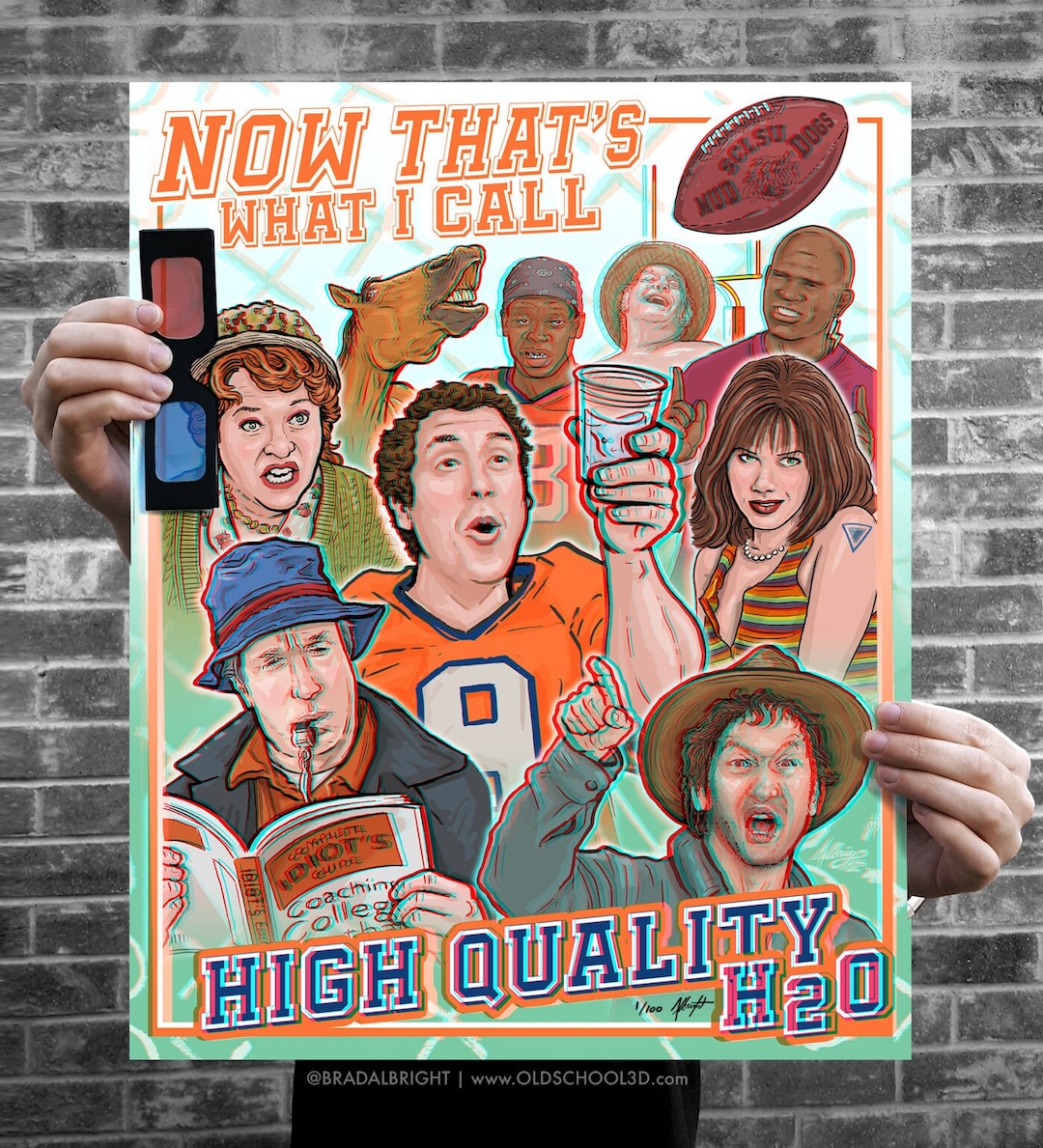 Waterboy High Quality H20 3D Poster Illustration Numbered LTD Edition