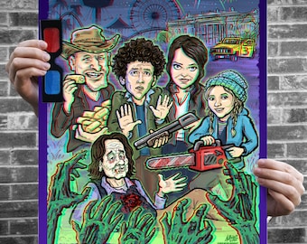 Zombieland 3D Tribute Poster with Glasses - LTD Edition Signed & Numbered Poster