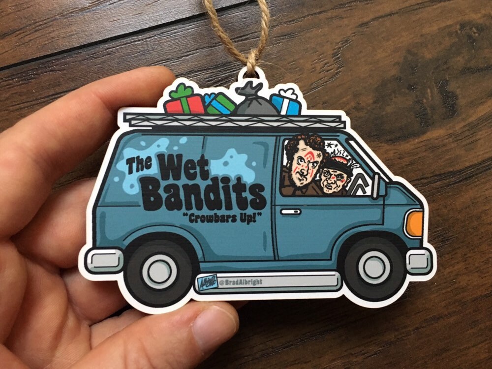 Wet Bandits Home Alone Christmas Ornament Hand Drawn Wood Etsy Canada
