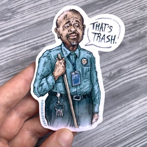 C'est une poubelle de Mr Johnson - Caricature d'Abbott Elementary pour le primaire - Stickers, aimants et décorations