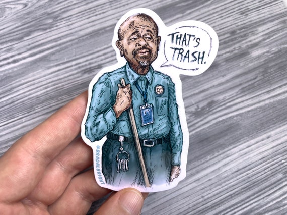 Mr Johnson That s Trash Abbott Elementary Caricature Stickers and