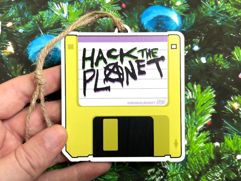 Hack The Planet Floppy Disk Stickers & Magnets Life Size Hackers Floppy Disk FREE US SHIPPING image 5