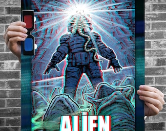 ALIEN （エイリアン）3D MOVIE POSTER Alien McFarlane PopCulture 3D Movie Poster, 2006 Rare | eBay
