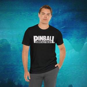 Pinball Chrome Balls From Hell Premium BellaCanvas Jersey Short Sleeve Tee Shirt image 3