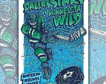 Dallas Stars Halloween Poster - Artist Proof