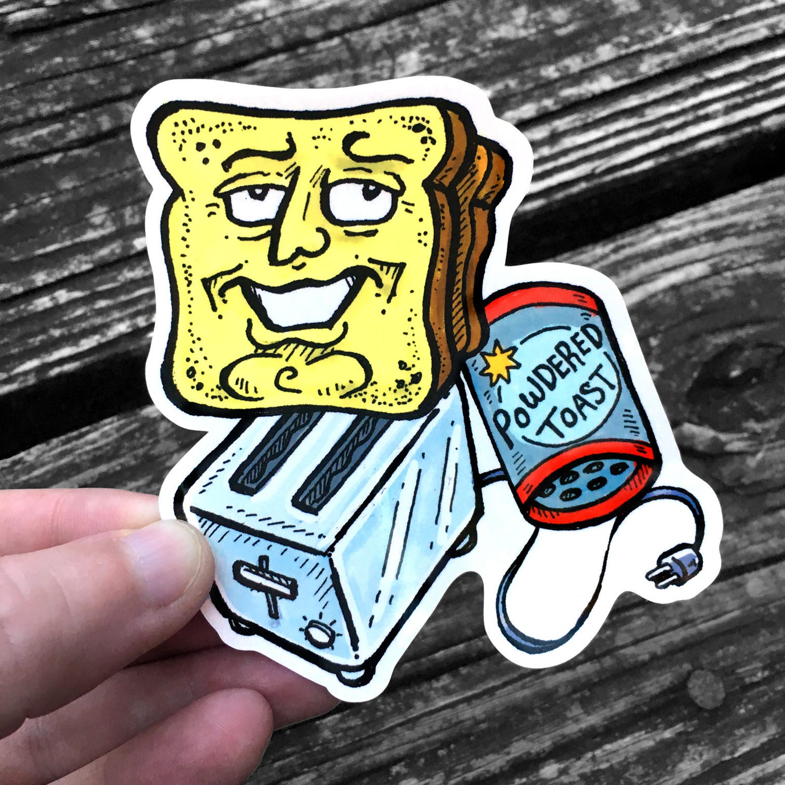 Powdered Toast Man Sticker Ren & Stimpy Waterproof Decal Etsy