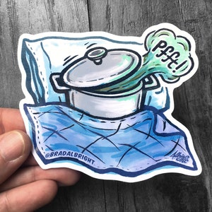 Dutch Oven Fart Sticker - Water Resistant Decal - FREE Shipping