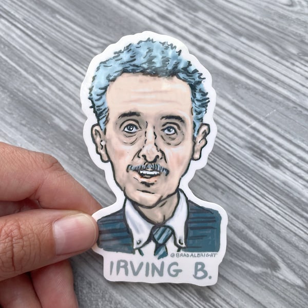 Severance Irving B Stickers - John Turturro Portrait Illustration - Waterproof Decals - FREE US SHIPPING