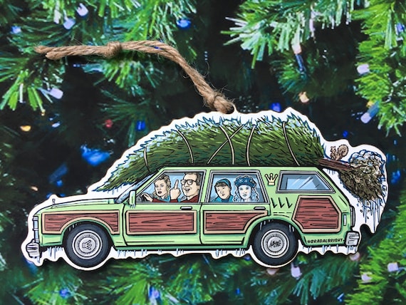 Griswold Family Vacation Car Christmas Ornament Hand-drawn Wood Ornament -   Canada