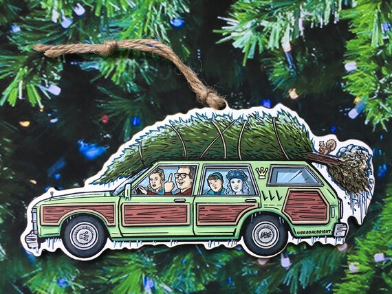 Griswold Family Vacation Car Christmas Ornament Hand-drawn Wood Ornament -   Canada