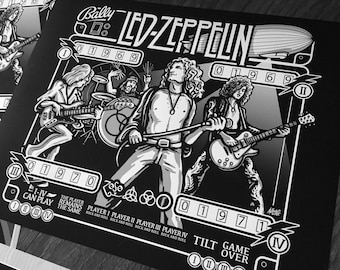 LedZep Pinball Backglass Poster