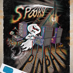 Spooky Pinball Poster - 3D Artist Proof