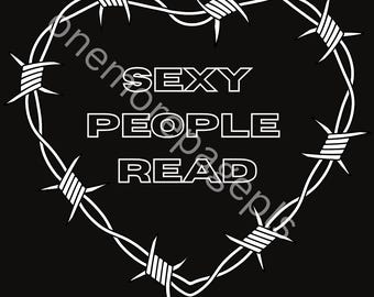 Sexy People Read Kindle Screensaver / Estetica Goth Bookish / Meme Dark Reader / Download digitale per schermata di blocco Kindle emo / tiktok / booktok