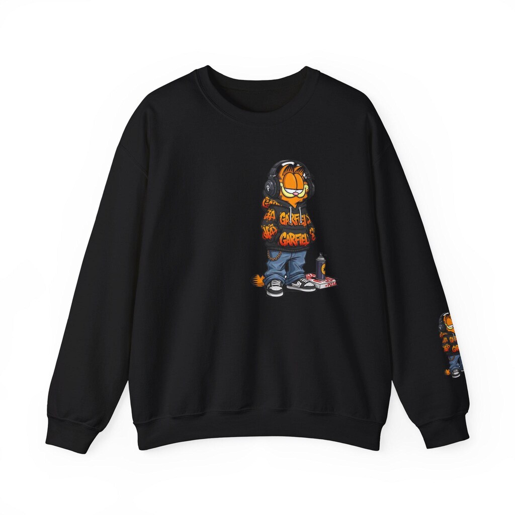 Felpa Donna All+Every X Garfield - Stampa Retro Anni '90 Con Garfield E Odie - Merce Ufficiale