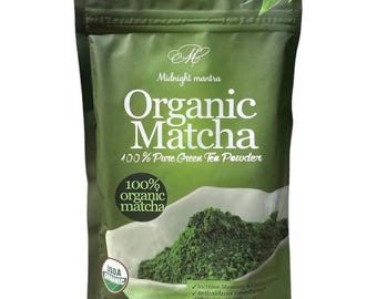 Té verde matcha orgánico en polvo / Matcha orgánico USDA de inspiración ceremonial 100 g / Midnight Mantra