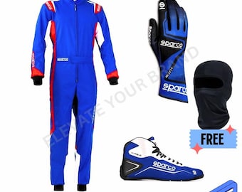 Go Kart Racing Suit + Free Balaclava |Suit, Shoes & Gloves | Customized Printing | All Sizes