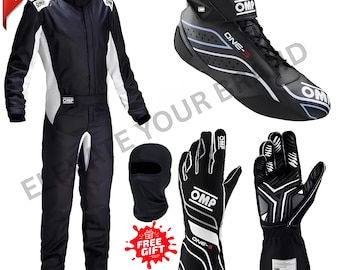 Go Kart Racing Kit | OMP Style Karting Suit | Free Balaclava | Men Women All Sizes