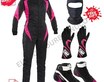 Mono de karting OMP para mujer + mascarilla gratis / Nivel 2 / Calzado y guantes / Élite