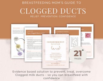 Poradnik przetrwania zatkanego kanalika mlecznego | Pomoc w karmieniu piersią | Prezenty dla młodych mam (wersja cyfrowa do pobrania)