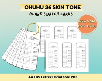 Ohuhu Honolulu 36 Skin Tone Marker Swatch Cards (PDF)
