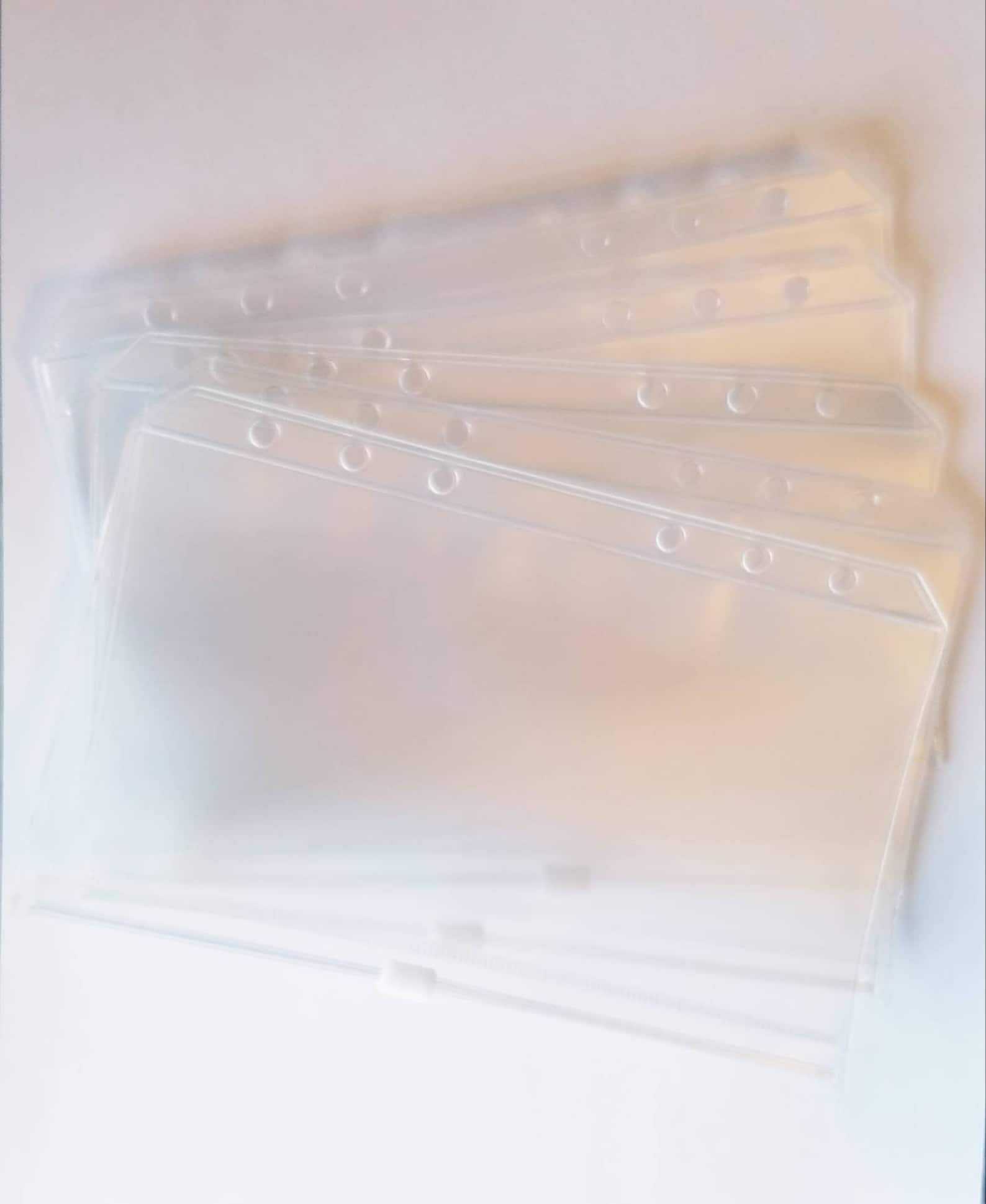 Clear Zippered Pouches. Set of 6 A6 Cash Envelope Pouches Cash Etsy