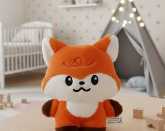 Peluche volpe Kawaii fatto a mano / Animale di peluche in morbido cotone