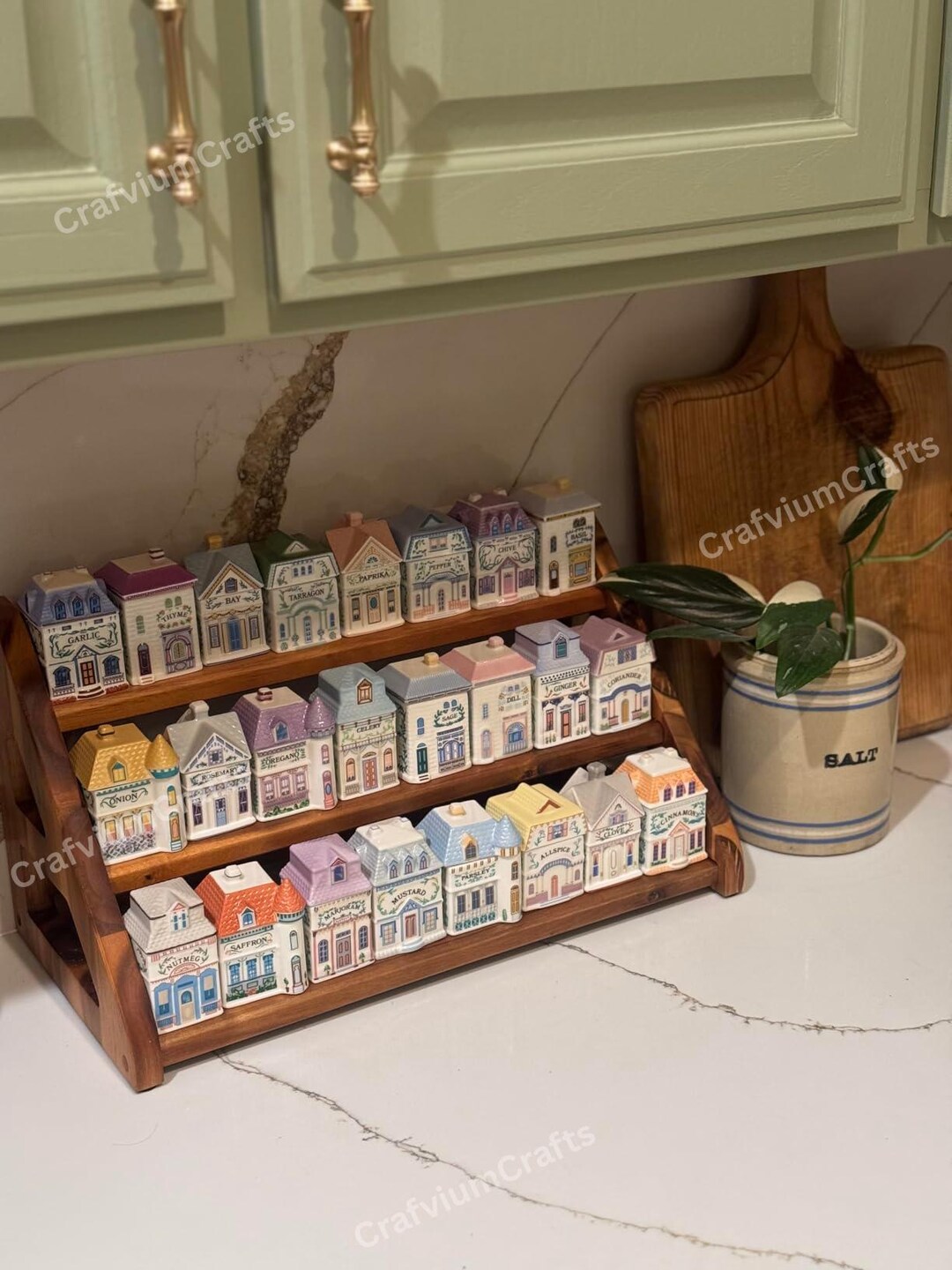 Wooden Spice Rack, Spice Rack Organizer, 3 Tier Spice Rack, Countertop Spice Rack, Spice Jar Shelf, Pantry Organization, Kitchen Organizer