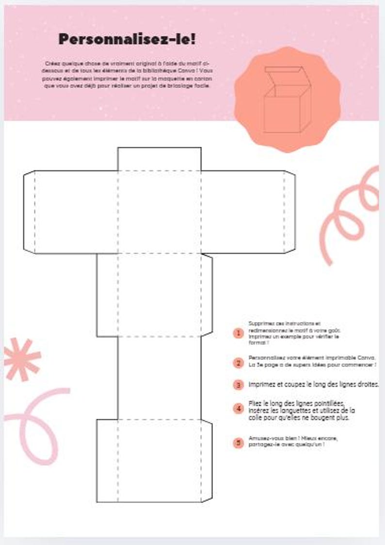 Printable Paper Cube Template for Kids | DIY Animal Box Craft PDF ...