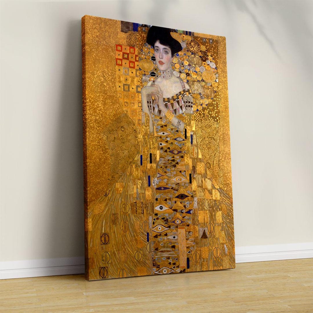 Gustav Klimt Adele Bloch-bauer Canvas Print, Gold Art Nouveau - Etsy