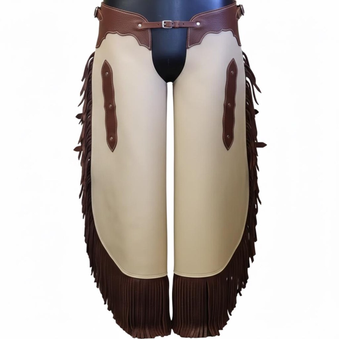 Handcrafted Custom Leather Western Rodeo Chaps - Ranch Gear Cowboy ...